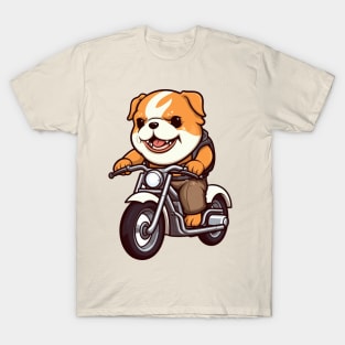 Bulldog riding a Bike T-Shirt